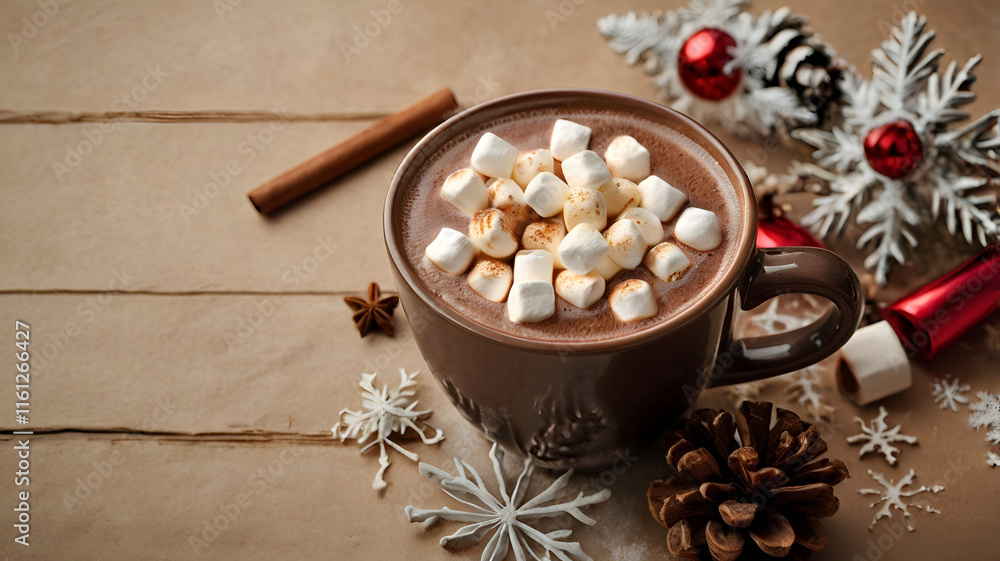 cup of hot chocolate with marshmallows cup of hot chocolate with marshmallows