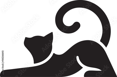 Stunning Black Cat Silhouette Design for Your Projects