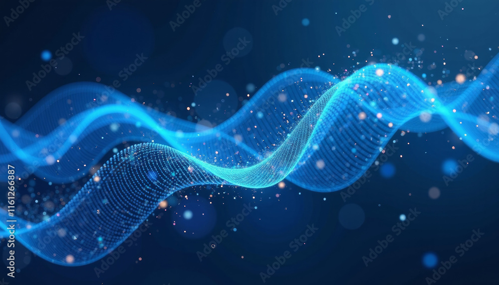 Abstract Blue Wave Technology Design Abstract Blue Wave Technology Design