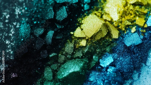 Black dark blue green emerald petrol teal lime yellow white abstract backgrou...