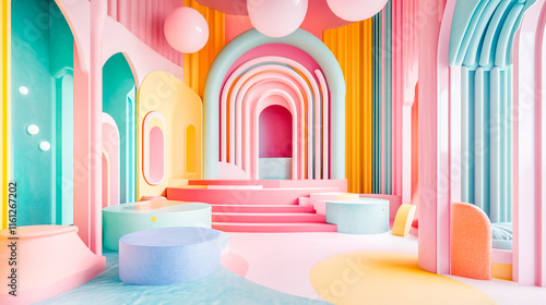 Wallpaper Mural An enchanting platform for showcasing products, featuring a dreamy aesthetic and vibrant colors that captivate and inspire Torontodigital.ca