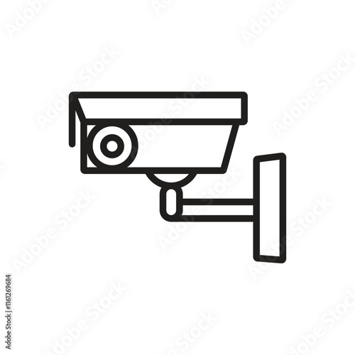 CCTV Icon. Security camera. Icon for design. Easily editable.