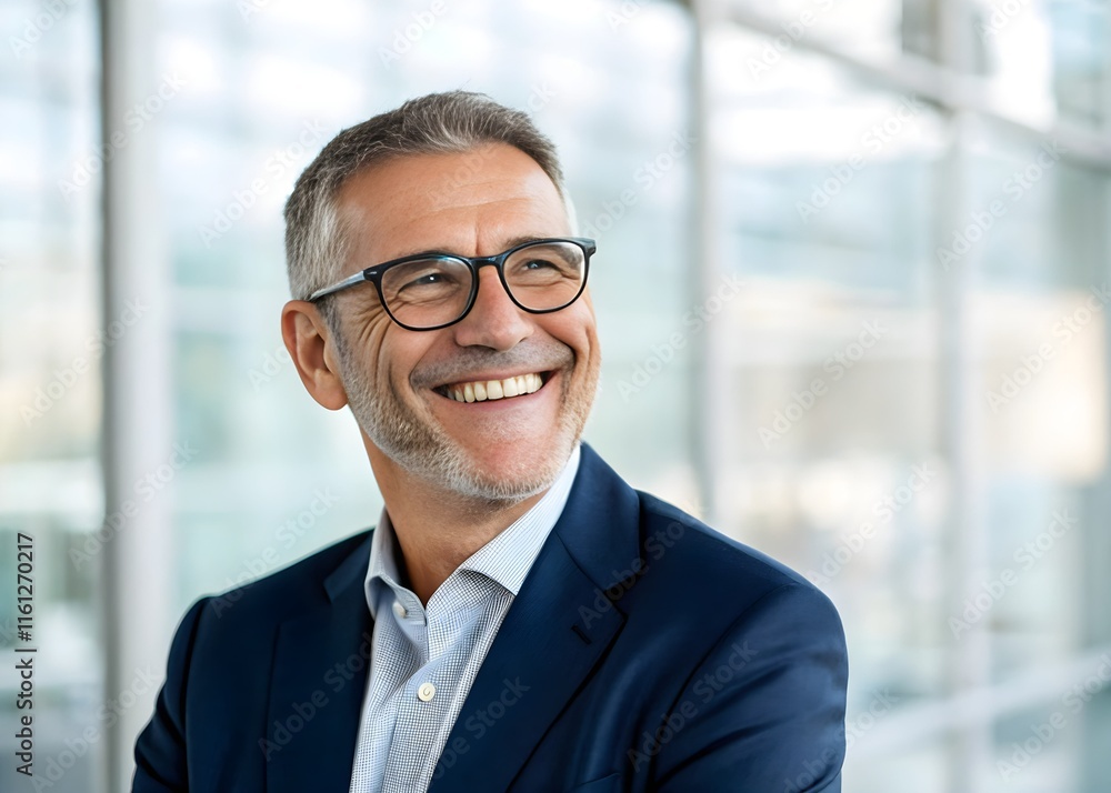 Smiling 45 years old banker, happy middle aged business man bank manager, mid adult professional businessman ceo executive in office, older mature entrepreneur wearing glasses, headshot portrait. Smiling 45 years old banker, happy middle aged business man bank manager, mid adult professional businessman ceo executive in office, older mature entrepreneur wearing glasses, headshot portrait.