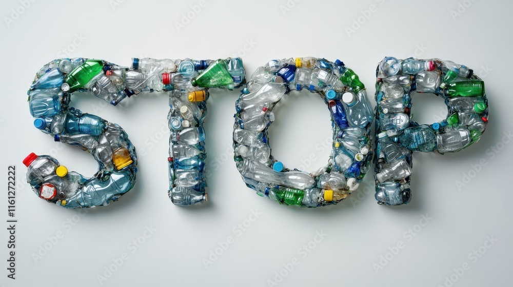 Environmental awareness campaign plastic waste graphic design studio setting close-up view sustainability concept Environmental awareness campaign plastic waste graphic design studio setting close-up view sustainability concept