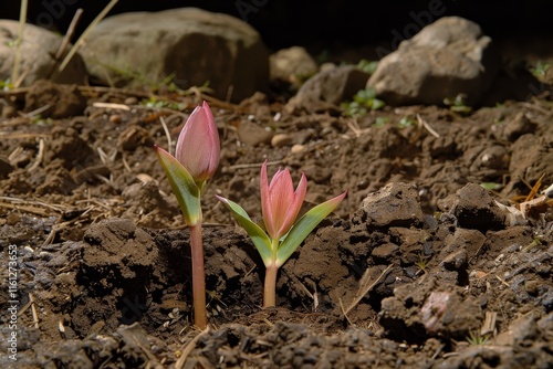 Tulip bulb  a guide to planting, caring for, and enjoying beautiful spring blooms photo