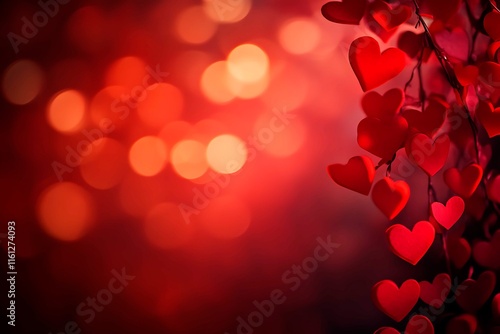 Wallpaper Mural An abstract Valentine's Day background filled with swirling hearts in vibrant reds and pinks, evoking love and romance in a dreamy design. Torontodigital.ca