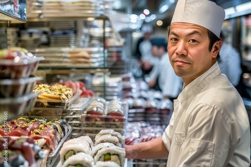 Delicious sushi  a culinary journey through fresh ingredients and artistic presentation photo