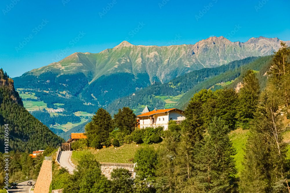 Alpine summer view at Tschupbach, Serfaus, Landeck, Tyrol, Austria Alpine summer view at Tschupbach, Serfaus, Landeck, Tyrol, Austria