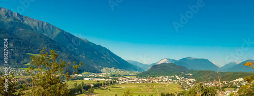 Alpine summer view at Telfs, Innsbruck, Tyrol, Austria photo