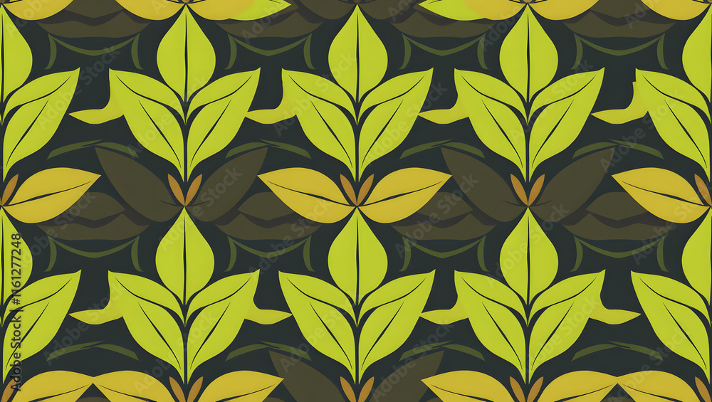 Seamless pattern with leaves. Abstract stylish background with stylized petals Seamless pattern with leaves. Abstract stylish background with stylized petals