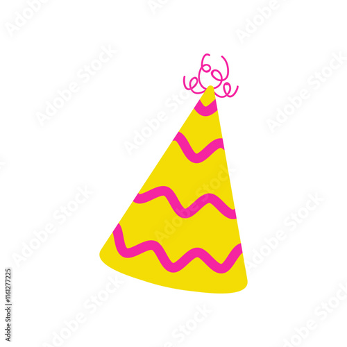 Colorful party hat with playful design for festive celebrations and gatherings