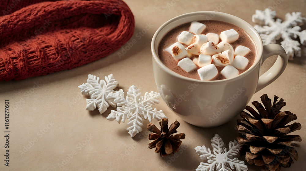 cup of hot chocolate with marshmallows cup of hot chocolate with marshmallows