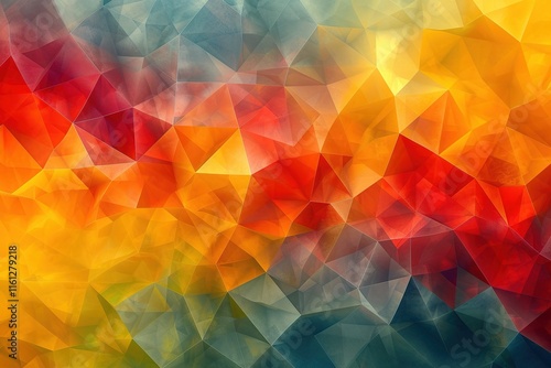 Abstract Delaunay Voronoi trianglify Generative Art background illustration photo