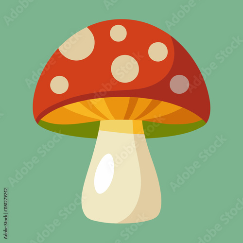 mushrooms on a white background