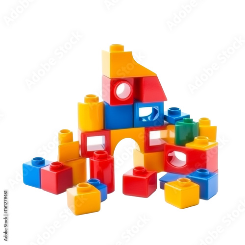 Colorful Plastic Building Blocks Castle photo