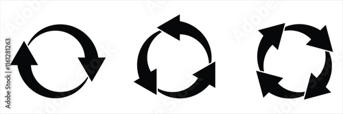 Restart icon vector set. Reload, refresh and restart icon for website design. vector illustration. EPS 10