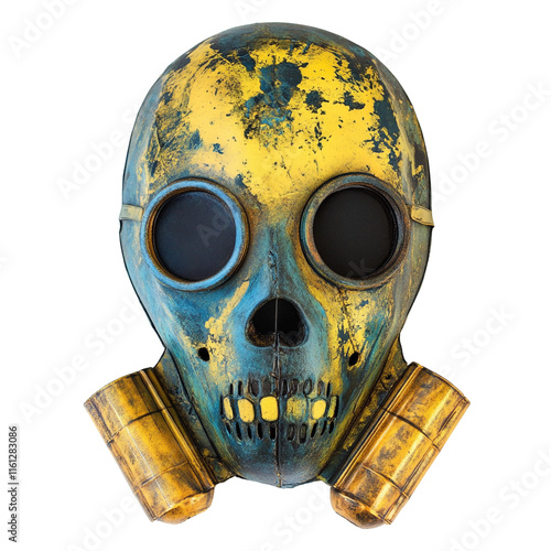 Distressed Skull Gas Mask: A Post-Apocalyptic Masterpiece photo