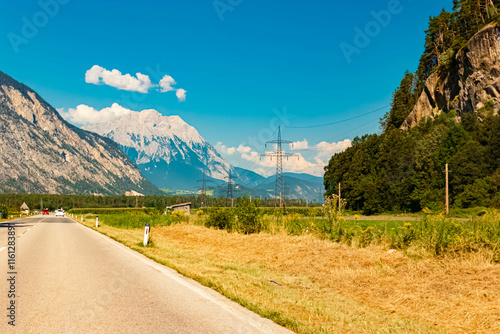 Alpine summer view at Haiming, Imst, Tyrol, Austria photo