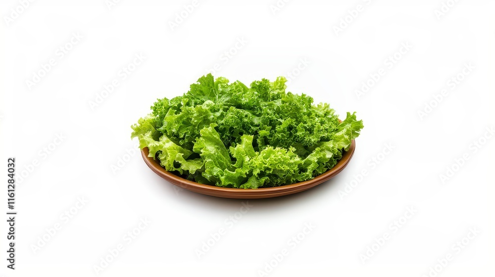 A plate filled with fresh, green lettuce leaves. The lettuce appears crisp and vibrant, suggesting it is fresh and ready to eat. This image is relevant for topics related to healthy eating, salads, an A plate filled with fresh, green lettuce leaves. The lettuce appears crisp and vibrant, suggesting it is fresh and ready to eat. This image is relevant for topics related to healthy eating, salads, an