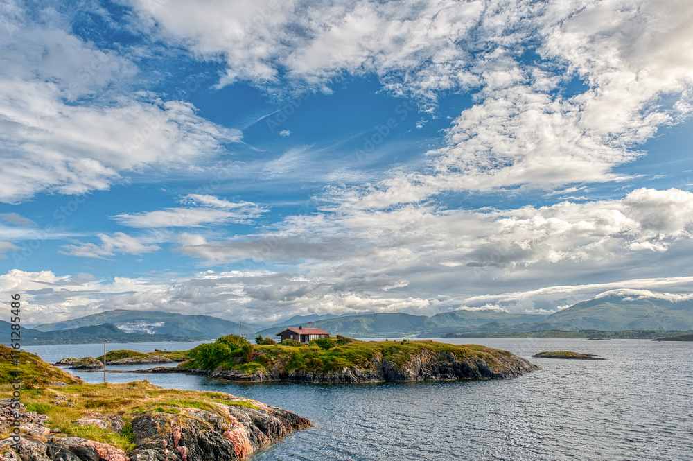 Obraz premium Hustadvika is a municipality in More og Romsdal county, Norway. It is located in the traditional districts of Nordmore and Romsdal.