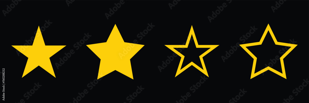 Obraz premium Star icon set