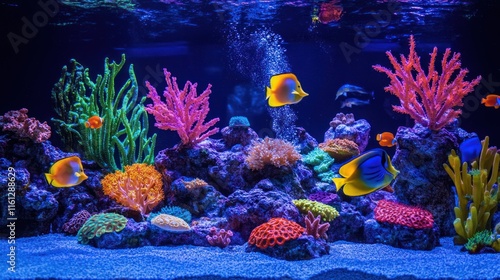 Vibrant Reef Aquarium: A Colorful Underwater World photo