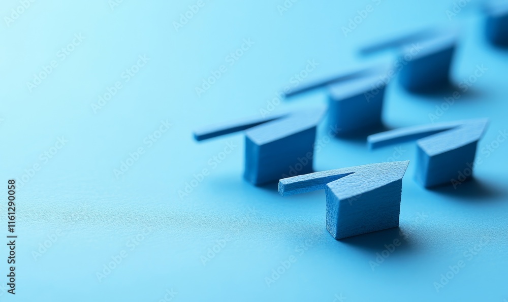 blue arrows of business sale growth, Generative AI blue arrows of business sale growth, Generative AI