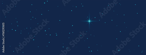 Starry night sky. Background. Vector on a dark background