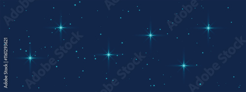 The clear night sky is filled with countless twinkling stars, providing a stunning backdrop