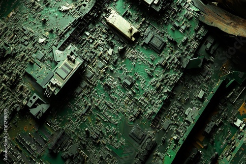 A Pile of Old Circuit Boards and Computer Parts Showcasing E-Waste

 photo