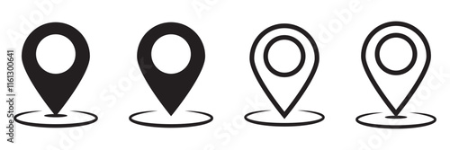 Location icon. Map pin icon
