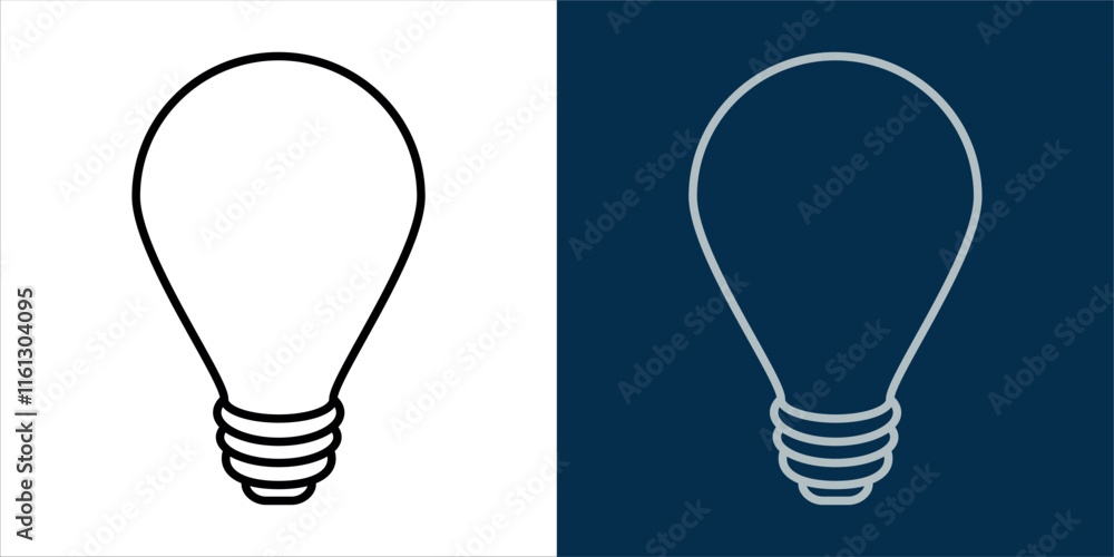 Outline Light bulb icon . Symbol of an incandescent light bulb. Sign of idea and innovation. Creative energy and inspiration. Editable Stroke. Outline Light bulb icon . Symbol of an incandescent light bulb. Sign of idea and innovation. Creative energy and inspiration. Editable Stroke.