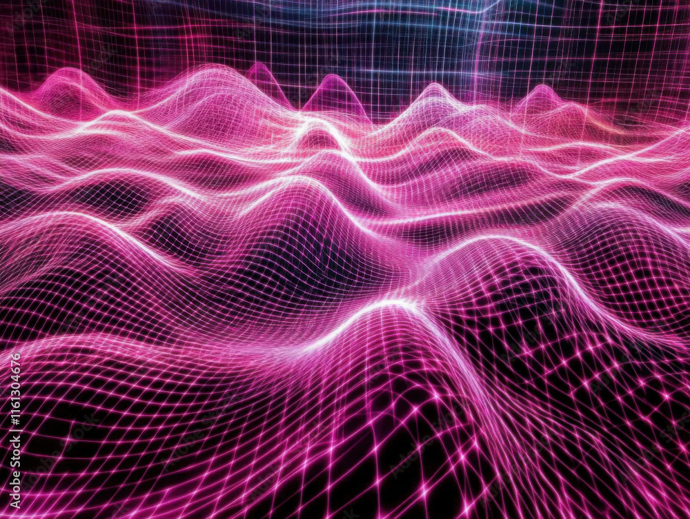 Fototapeta premium abstract neon light waves