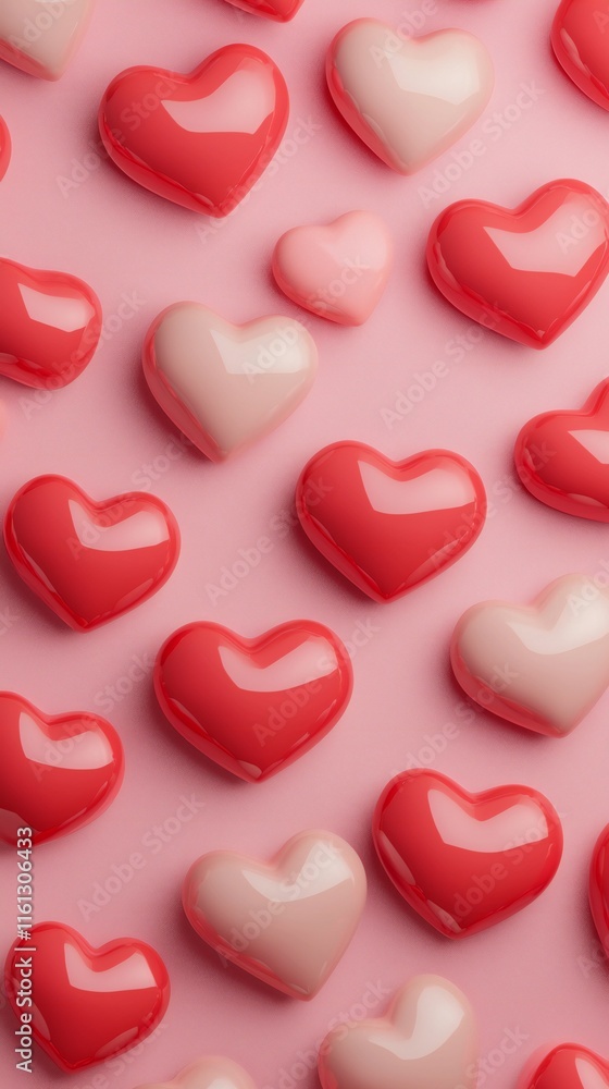 Valentine's Day Romantic Pink Red Hearts Pattern Background Valentine s Day Love Sweet Treats Valentine's Day Romantic Pink Red Hearts Pattern Background Valentine s Day Love Sweet Treats