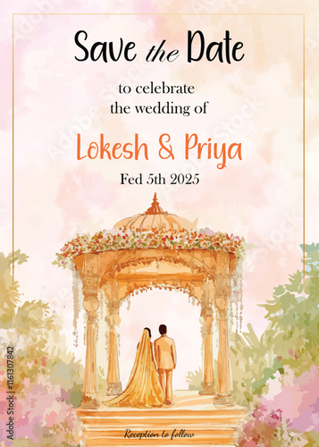 Modern Wedding Invitation card design