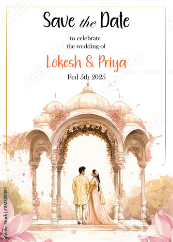 Modern Wedding Invitation card design