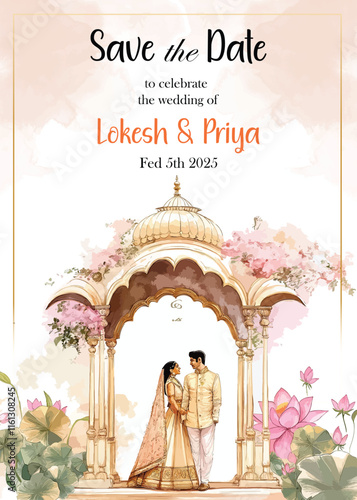 Modern Wedding Invitation card design