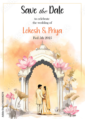 Modern Wedding Invitation card design