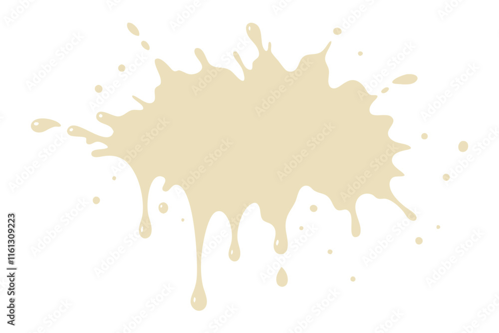 Ivory paint splatter on white background Ivory paint splatter on white background