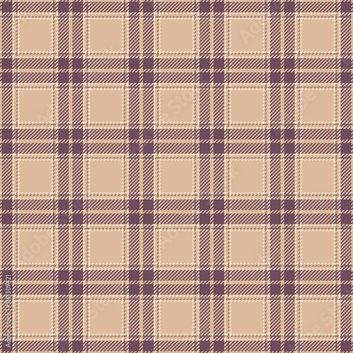 Dog tooth plaid check texture, 30s fabric seamless textile. Curtain background tartan pattern vector in light and pink colors.