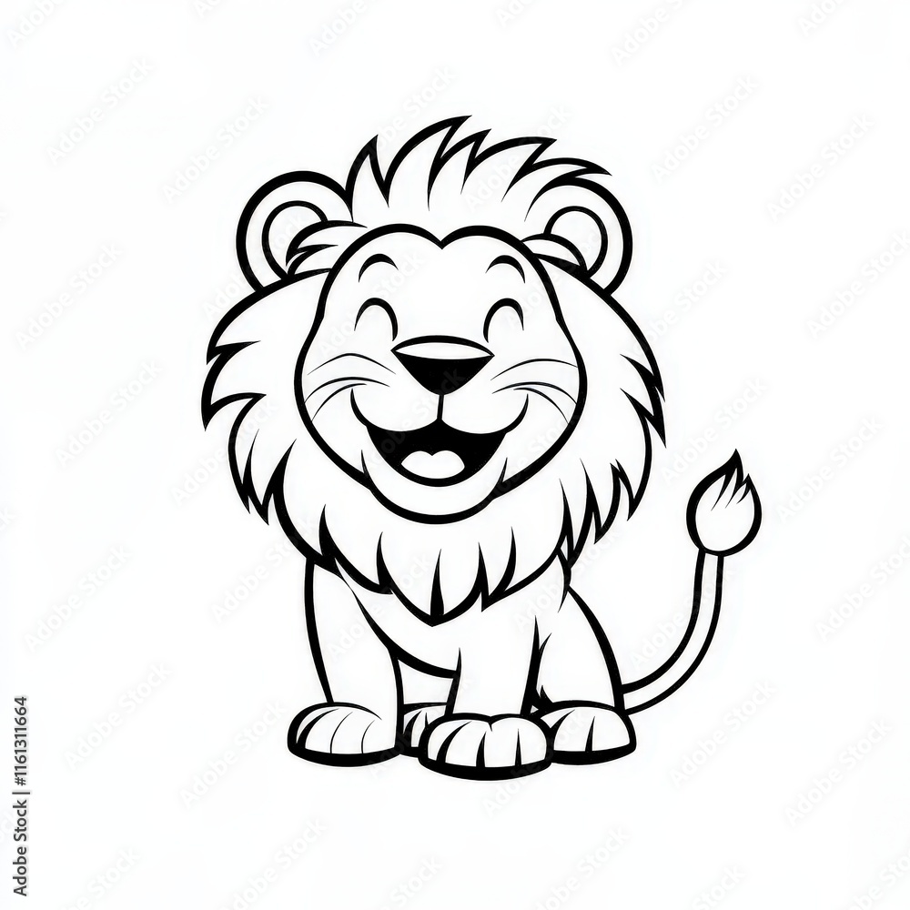 Obraz premium Intricate Black and White Lion Face Tattoo Design Showcasing Bold Lines and Artistic Expression Representing Strength and Courage in Body Art Culture