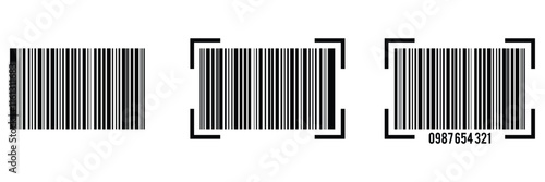 Abstract Barcode Icon in Vector. Digital Barcode Icon with Clean Lines. Modern Vector Barcode Icon Perfect for Product Labeling and Inventory Design.