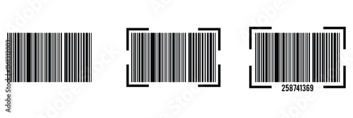 Bar code. Realistic barcode icon. Barcode scanner icon vector icon set.