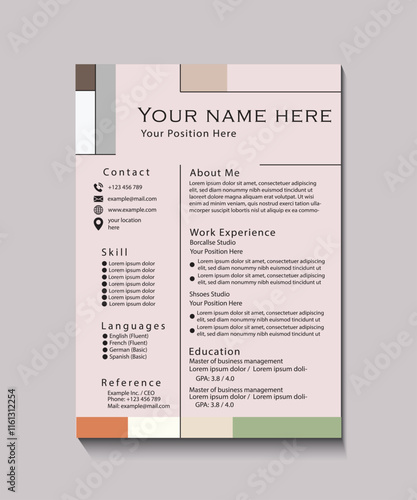 An elegant and customizable CV template tailored for professionals seeking standout presentations
