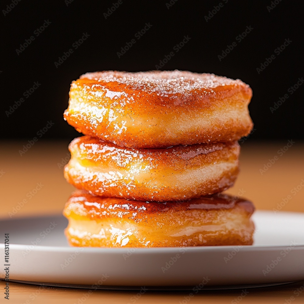 Delicious Stack of Colorful Donuts Glazed with Sweet Icing and Sprinkles Perfectly Arranged on a Bright Plate for a Joyful Dessert Display Delicious Stack of Colorful Donuts Glazed with Sweet Icing and Sprinkles Perfectly Arranged on a Bright Plate for a Joyful Dessert Display