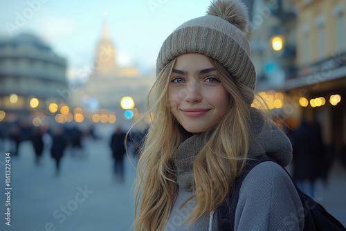 Beautiful Woman In Winter H...