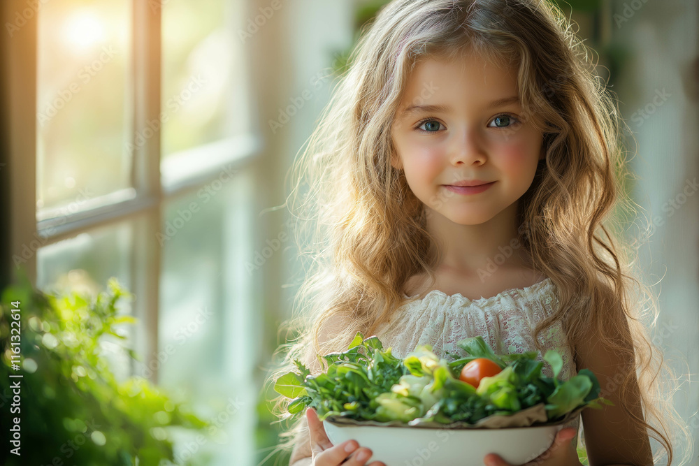Child Eating Salad Child Eating Salad