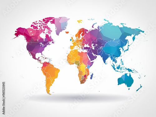 simplified world map