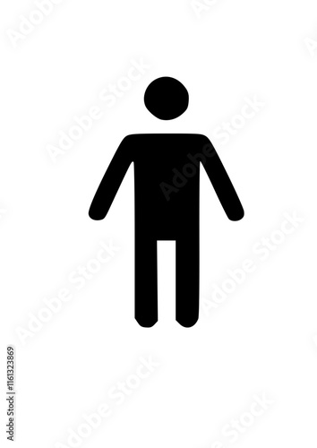  Black and white man standing in the middle icon