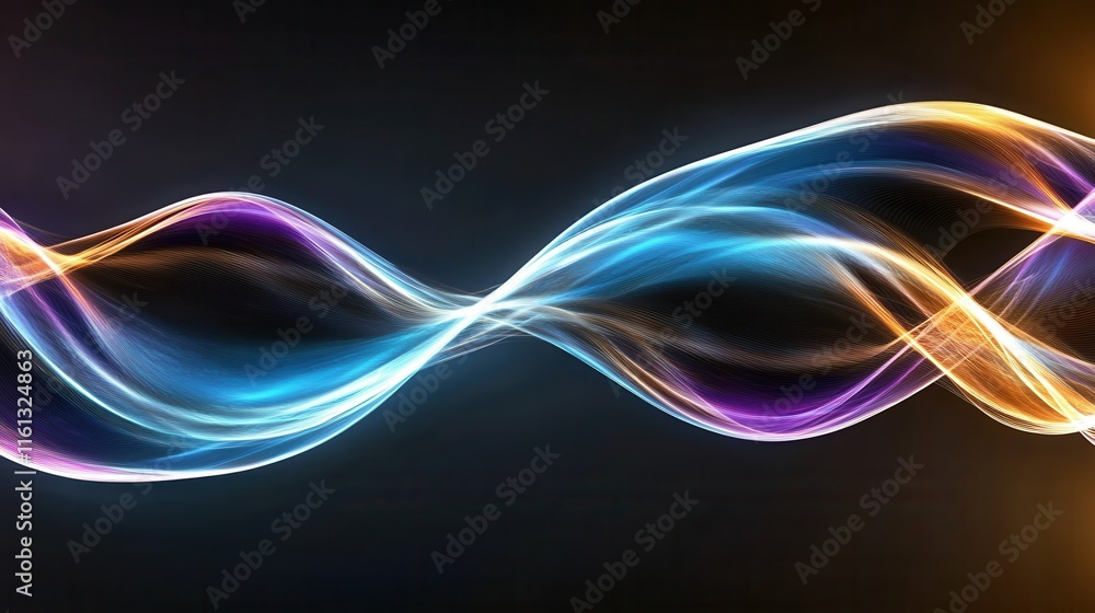 Naklejka premium Dynamic abstract design with glowing digital lines